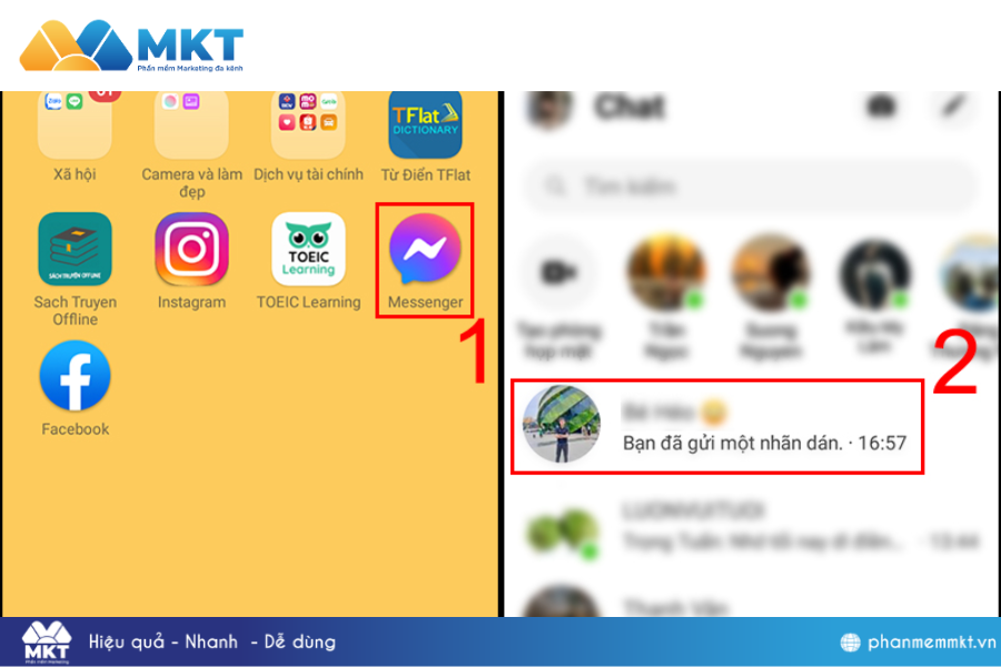Truy cập vào Messenger Cách share link Facebook trên máy nhanh chóng, dễ thực hiện
