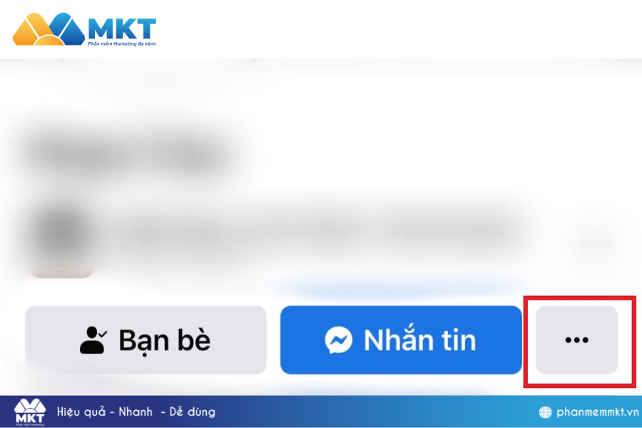 Sau đó bạn hãy nhấn vào biểu tượng dấu ba chấm nhỏ ở cạnh mục Nhắn tin Cách share link Facebook trên máy nhanh chóng, dễ thực hiện