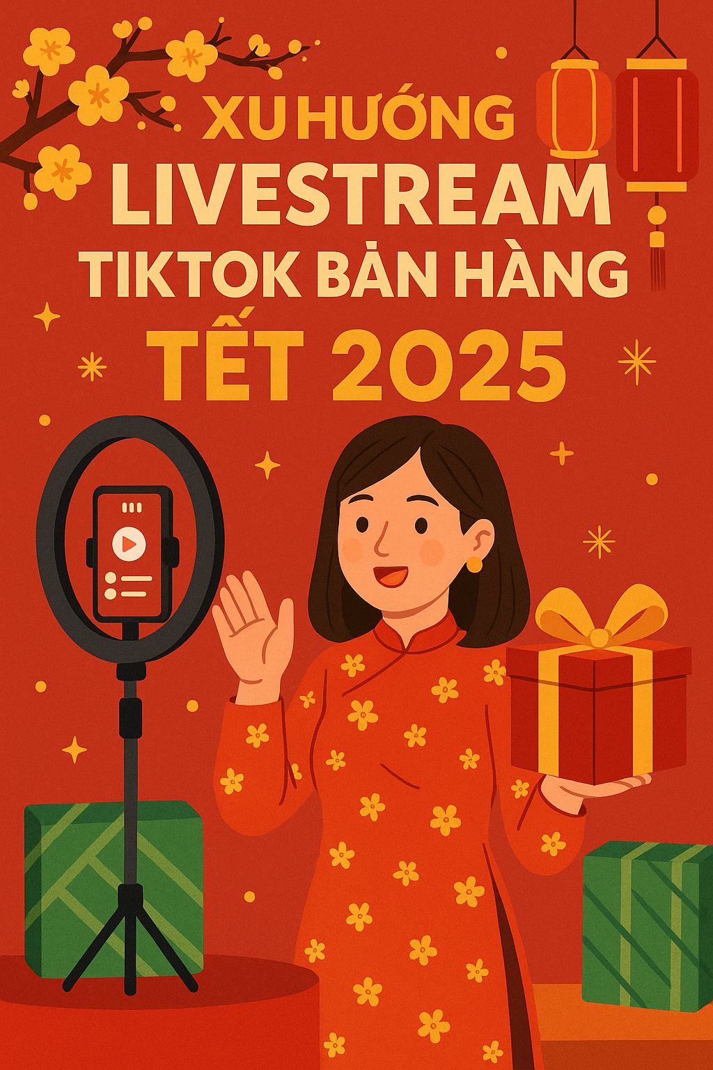 Xu hướng livestream tiktok bán hàng tết